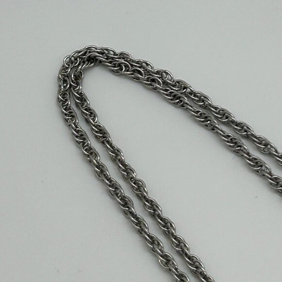 Ann Taylor Vintage Silver Necklace With Yellow Floral Accents & Crystal Details - Picture 10 of 16